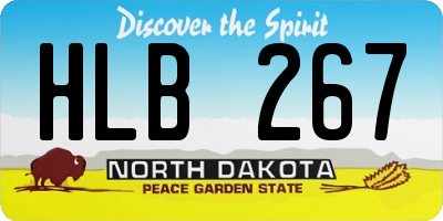 ND license plate HLB267