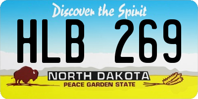 ND license plate HLB269