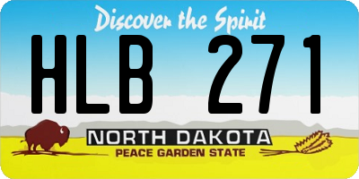 ND license plate HLB271