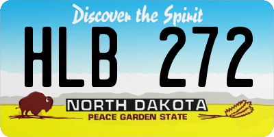 ND license plate HLB272