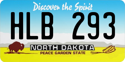 ND license plate HLB293