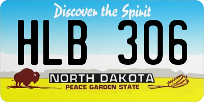 ND license plate HLB306