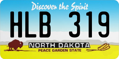 ND license plate HLB319