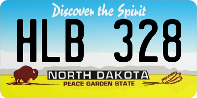 ND license plate HLB328