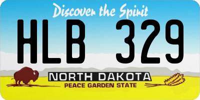 ND license plate HLB329