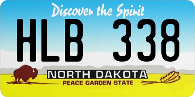 ND license plate HLB338