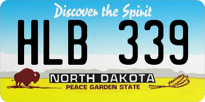 ND license plate HLB339