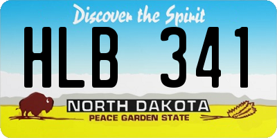 ND license plate HLB341