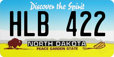 ND license plate HLB422