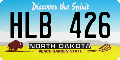 ND license plate HLB426