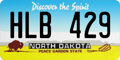 ND license plate HLB429