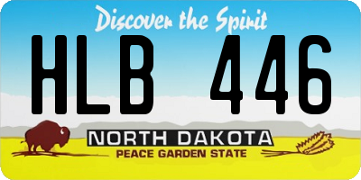 ND license plate HLB446