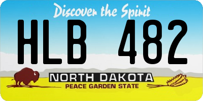 ND license plate HLB482