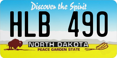 ND license plate HLB490