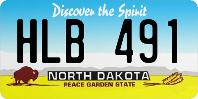 ND license plate HLB491