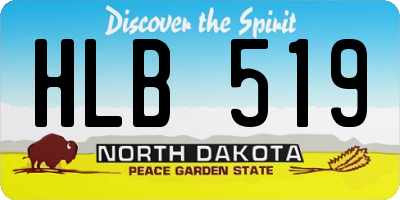 ND license plate HLB519