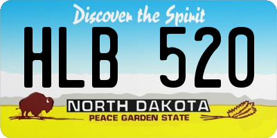 ND license plate HLB520