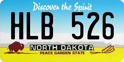 ND license plate HLB526
