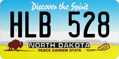 ND license plate HLB528