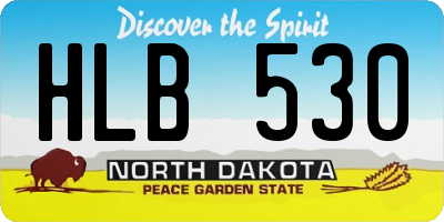 ND license plate HLB530