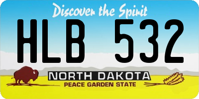 ND license plate HLB532