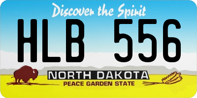 ND license plate HLB556