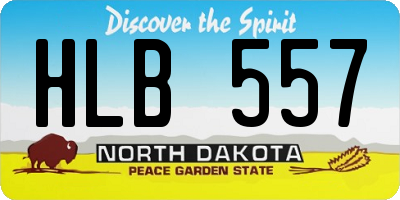 ND license plate HLB557