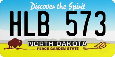 ND license plate HLB573