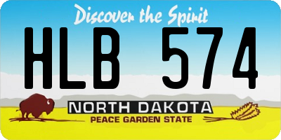 ND license plate HLB574