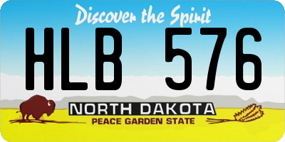 ND license plate HLB576