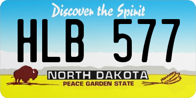 ND license plate HLB577