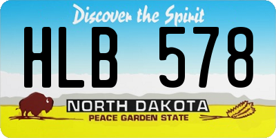 ND license plate HLB578