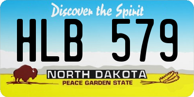 ND license plate HLB579