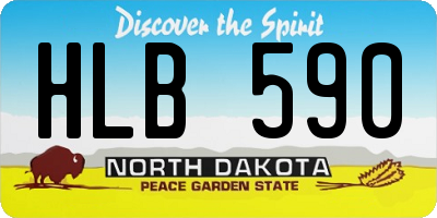 ND license plate HLB590