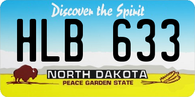 ND license plate HLB633