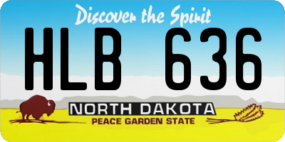 ND license plate HLB636