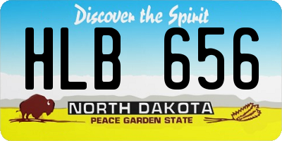 ND license plate HLB656