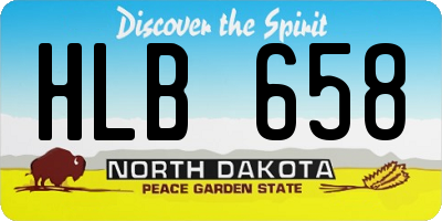 ND license plate HLB658
