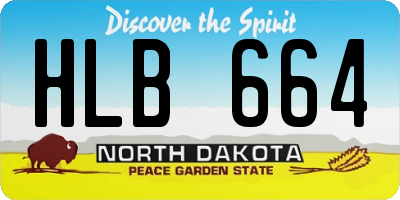 ND license plate HLB664