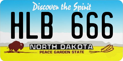 ND license plate HLB666