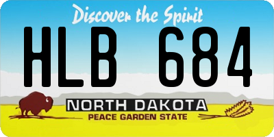 ND license plate HLB684