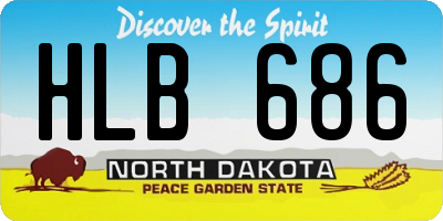 ND license plate HLB686