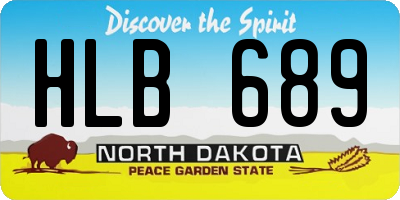 ND license plate HLB689