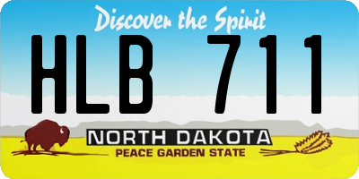 ND license plate HLB711