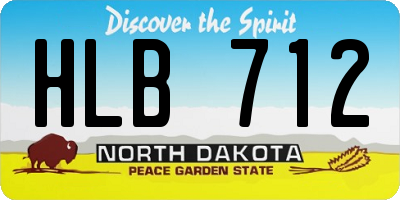 ND license plate HLB712