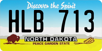 ND license plate HLB713