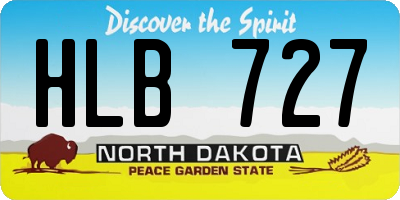 ND license plate HLB727