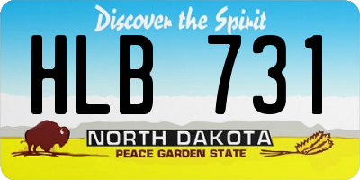ND license plate HLB731