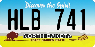 ND license plate HLB741
