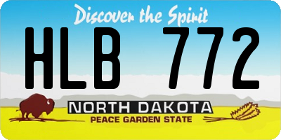 ND license plate HLB772